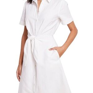 Vineyard Vines White Midi Shirt Dress